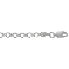 4mm Rolo Chain - 7" - 24" Length, Sterling Silver